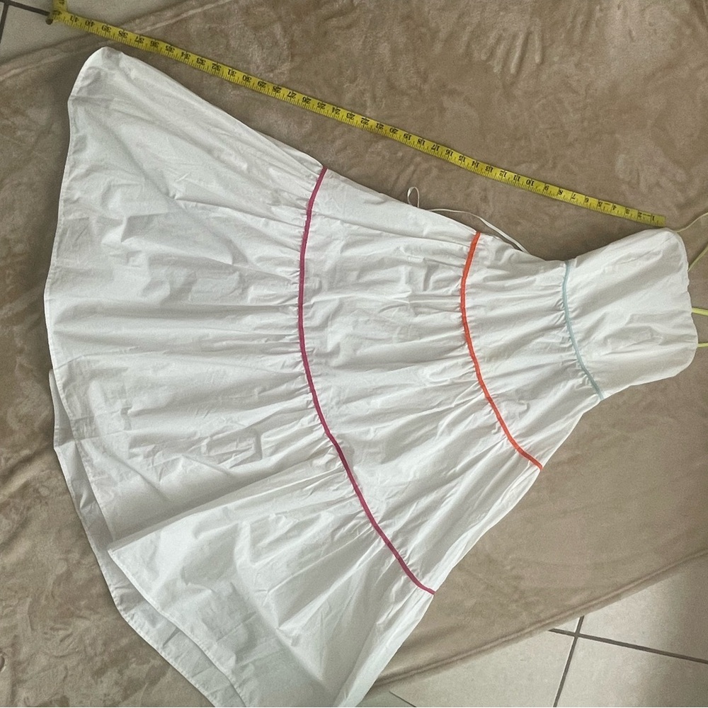 Aakaa White Dress with Lime Accents - Picture 7 of 11
